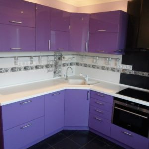 Кухня эмалированная, цвет, фиолетовый - Вариант № 23